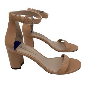 Stuart Weitzman Nudistcurve 75 Block Heel Leather Sandals